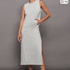 Norma Kamali Heather Gray maxi dress